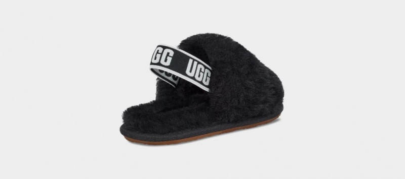 Ugg Fluff Yeah Kids' Slippers Black | GXMPZAB-91