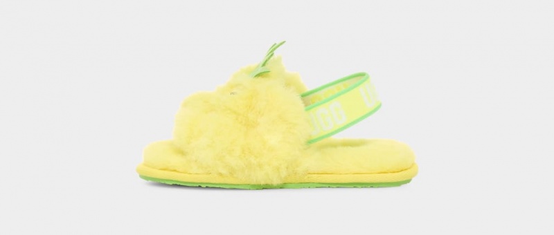 Ugg Fluff Yeah Pineapple Stuffie Kids' Slippers Yellow | JKFDUBQ-49