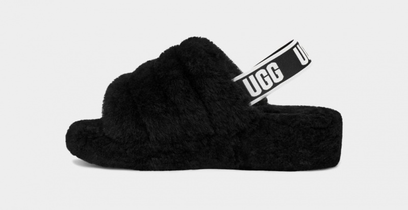 Ugg Fluff Yeah Women's Slides Black | ZIJNMYC-58