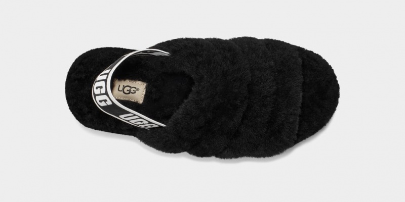 Ugg Fluff Yeah Women's Slippers Black | UDQRBMH-26