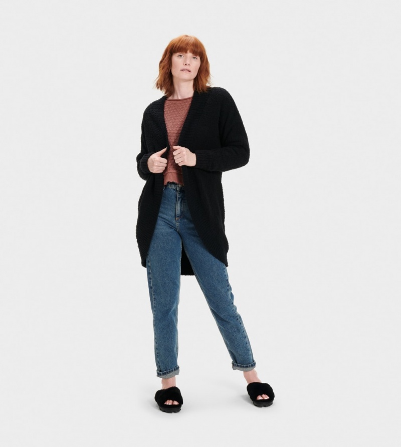 Ugg Fremont Women's Cardigan Black | BILOCVQ-60