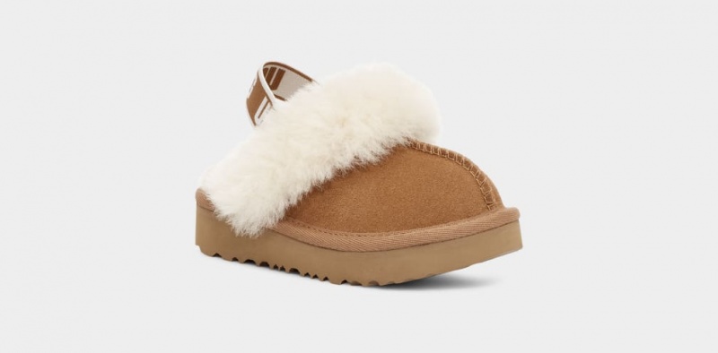 Ugg Funkette Kids' Slippers Brown | LSNZARG-89