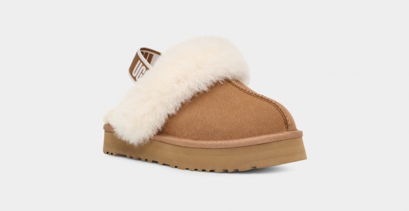 Ugg Funkette Kids' Slippers Brown | SPAHUNT-89