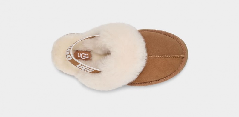 Ugg Funkette Kids' Slippers Brown | SPAHUNT-89
