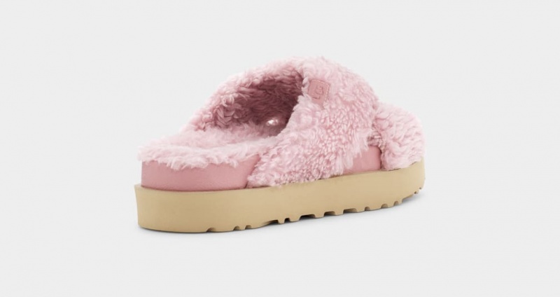 Ugg Fuzz Sugar Cross Women's Slippers Pink | LJMZFCV-61