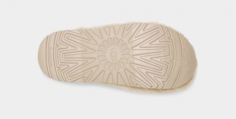 Ugg Fuzz Sugar Women's Slippers Beige | WOURTZB-31