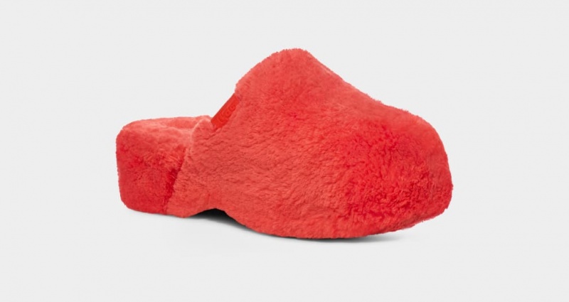 Ugg Fuzz Sugar Women's Slippers Red | CKYHXGI-73