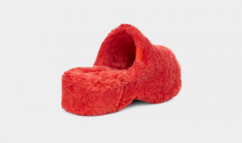 Ugg Fuzz Sugar Women's Slippers Red | CKYHXGI-73