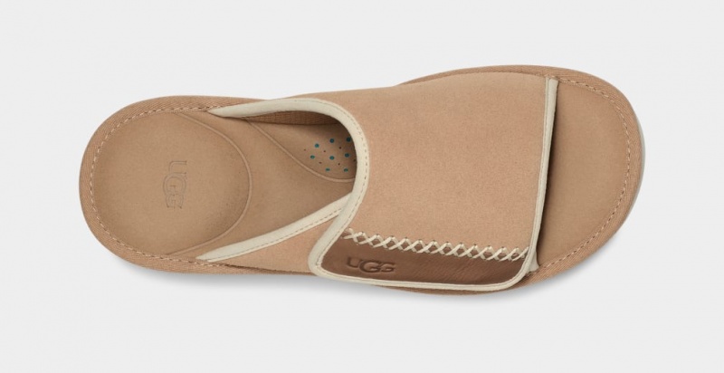 Ugg Goldencoast Men's Slides Brown | PMUHJEN-64