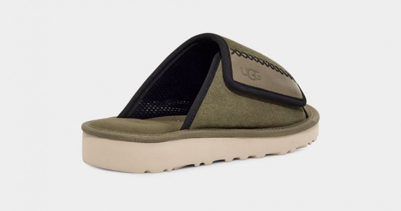 Ugg Goldencoast Men's Slides Green | QWZOBYA-59