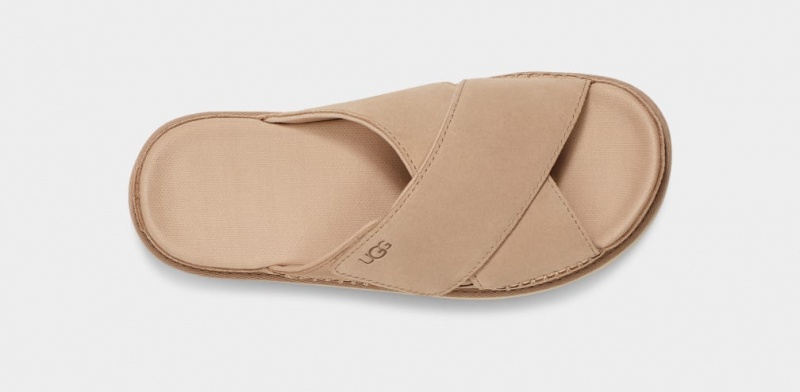 Ugg Goldenstar Cross Women's Slides Brown | UBJIRCN-51