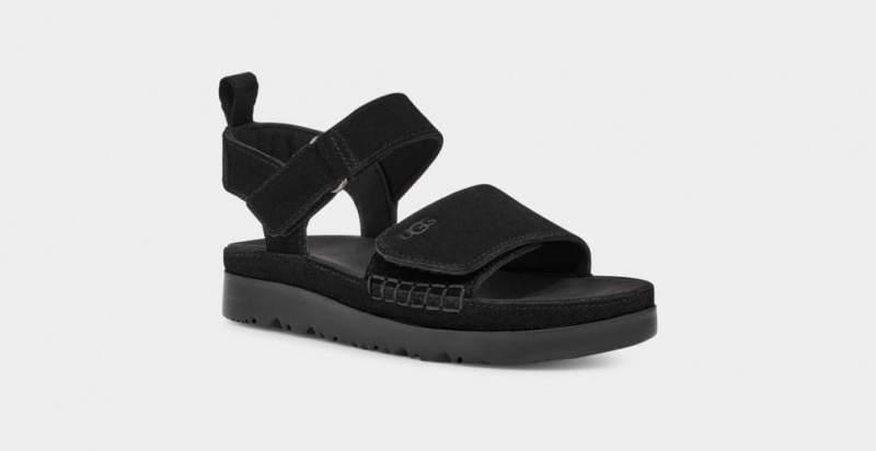 Ugg Goldenstar Kids' Sandals Black | ENGOBQU-68