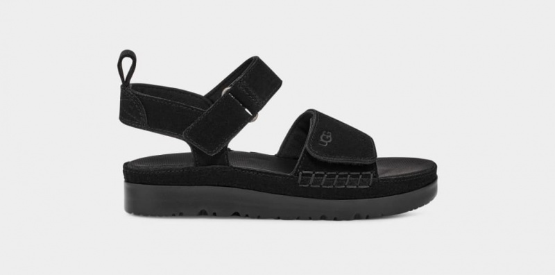 Ugg Goldenstar Kids\' Sandals Black | ENGOBQU-68