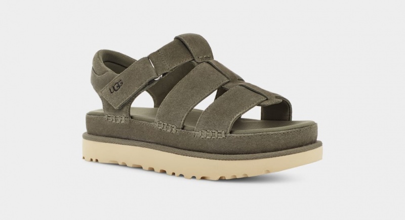 Ugg Goldenstar Strap Women's Sandals Green | XTHVDQE-12