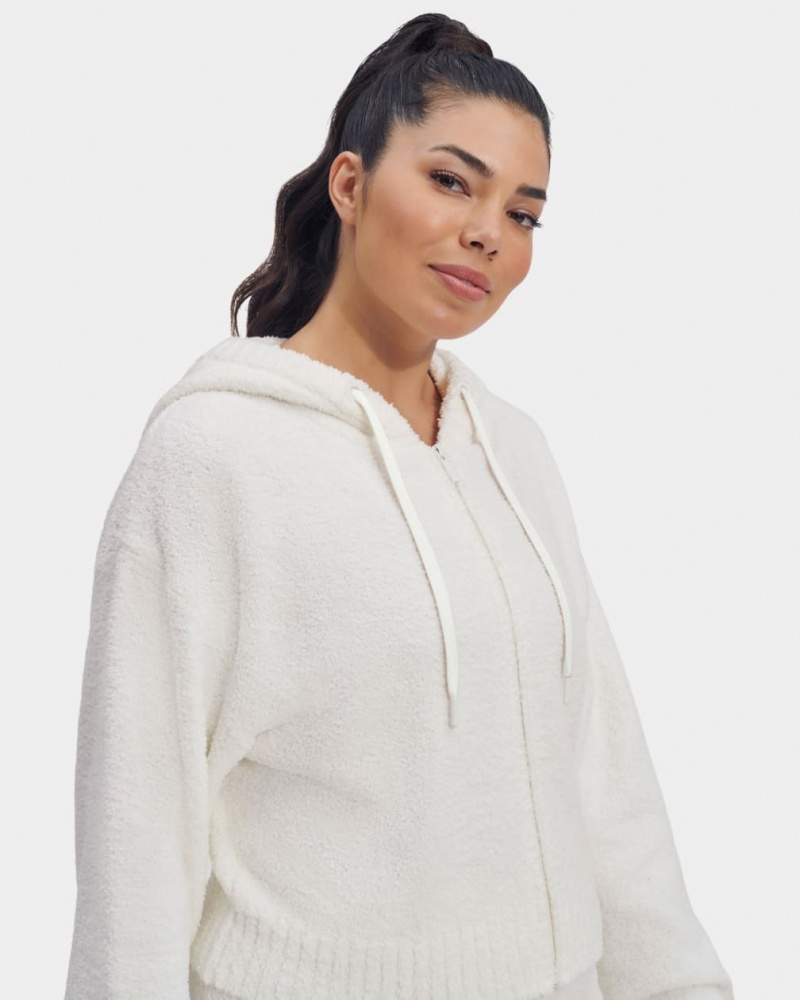 Ugg Hana Zip Women's Hoodie Cream | PRBAUIG-86