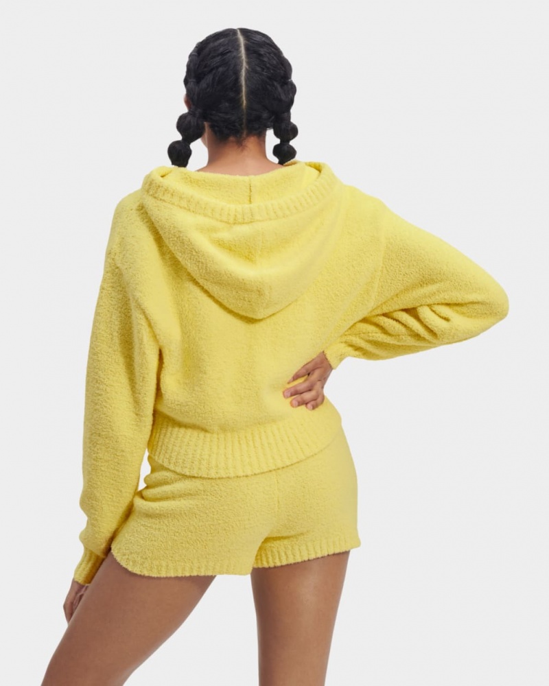 Ugg Hana Zip Women's Hoodie Yellow | XINABFE-46