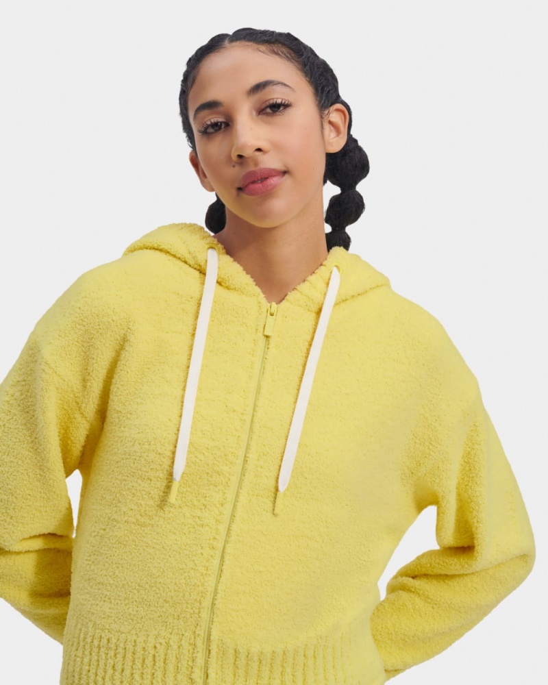 Ugg Hana Zip Women's Hoodie Yellow | XINABFE-46