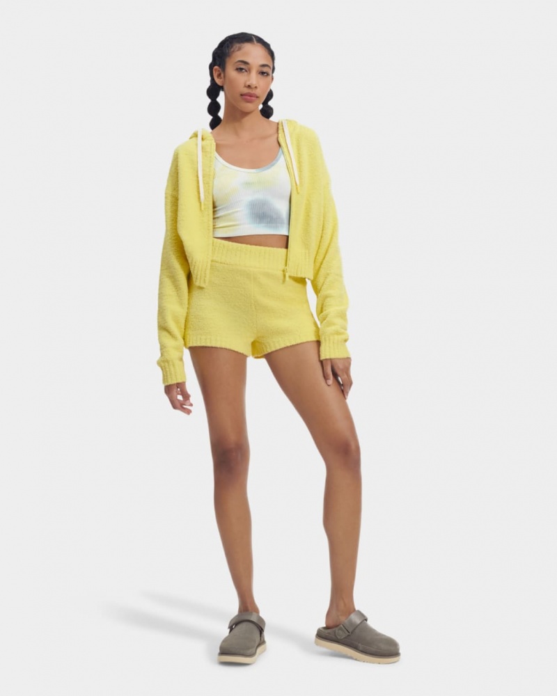 Ugg Hana Zip Women's Hoodie Yellow | XINABFE-46