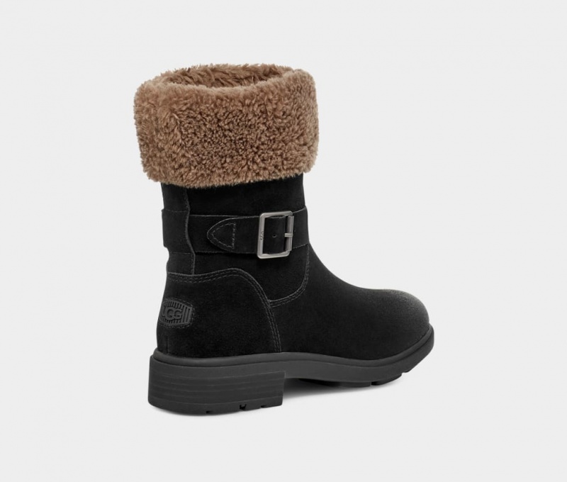 Ugg Harrison Cuff Women's Boots Black | LZVRDFK-91
