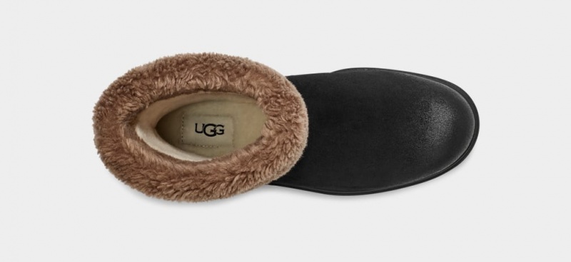 Ugg Harrison Cuff Women's Boots Black | LZVRDFK-91