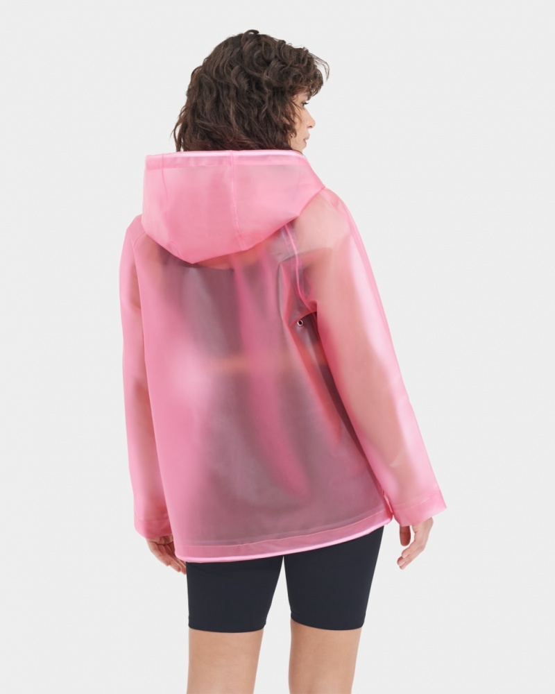 Ugg Hutton Rain Women's Jackets Pink | DOQVWHR-70