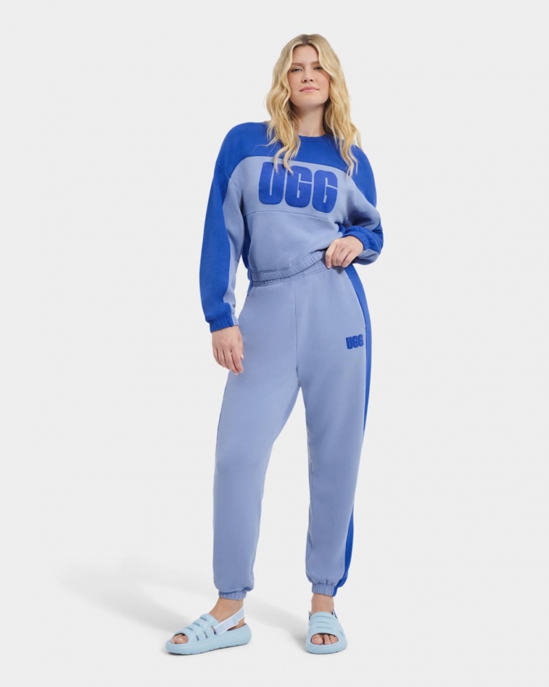Ugg Jayleen Blocked Women\'s Sweatpants Blue | YPQSOLG-89