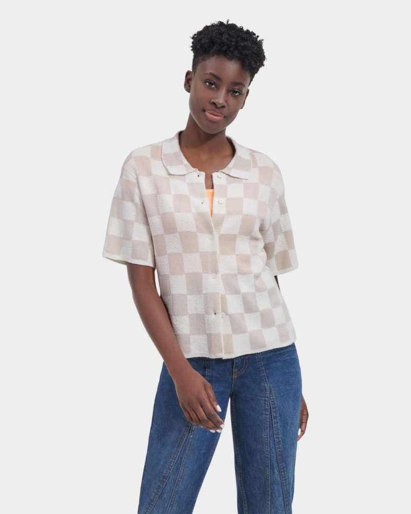 Ugg Jeannie Buttondown Women\'s Tops Grey | UBNKYWF-86