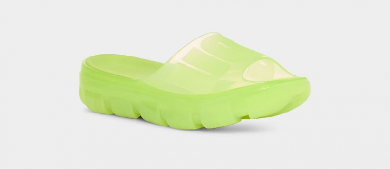 Ugg Jella Clear Women's Slides Green | SWKOAHT-52
