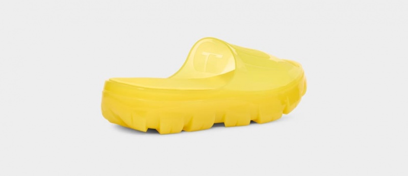 Ugg Jella Clear Women's Slides Yellow | DPNKVZJ-26