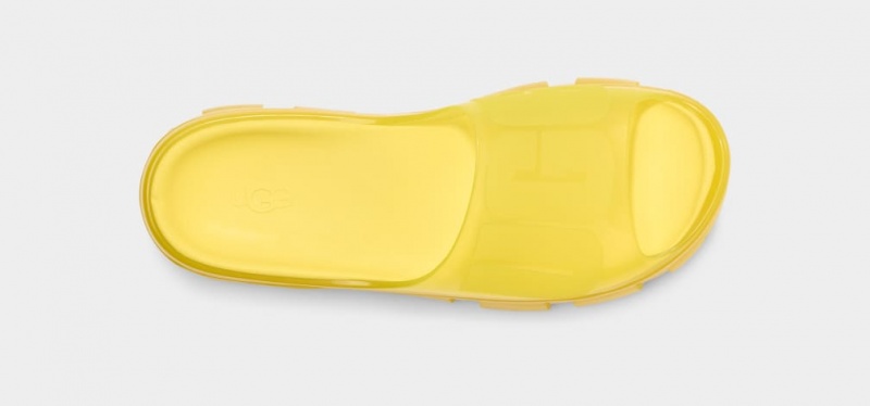Ugg Jella Clear Women's Slides Yellow | DPNKVZJ-26