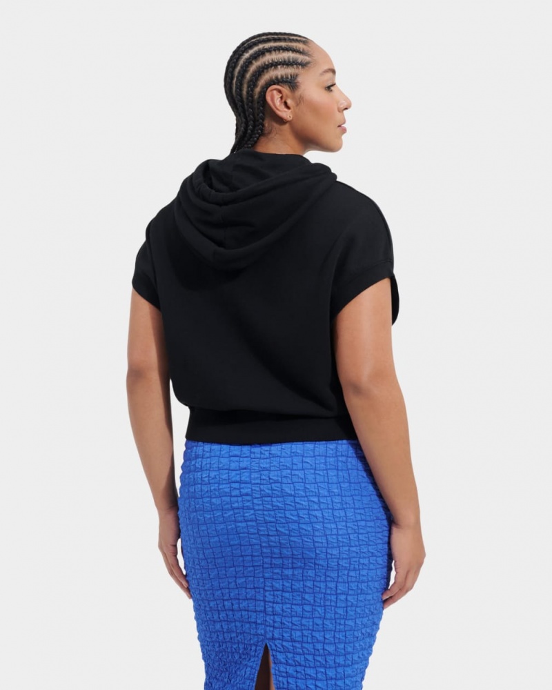 Ugg Jessikah Sleeveless Women's Hoodie Black | UQRXEMP-52