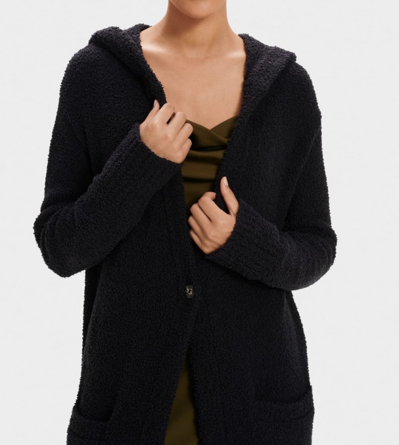 Ugg Judith Knit Women's Cardigan Black | HWRBQGK-04