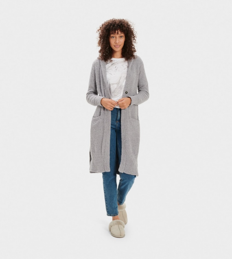 Ugg Judith Knit Women's Cardigan Grey | XEOJFDY-92