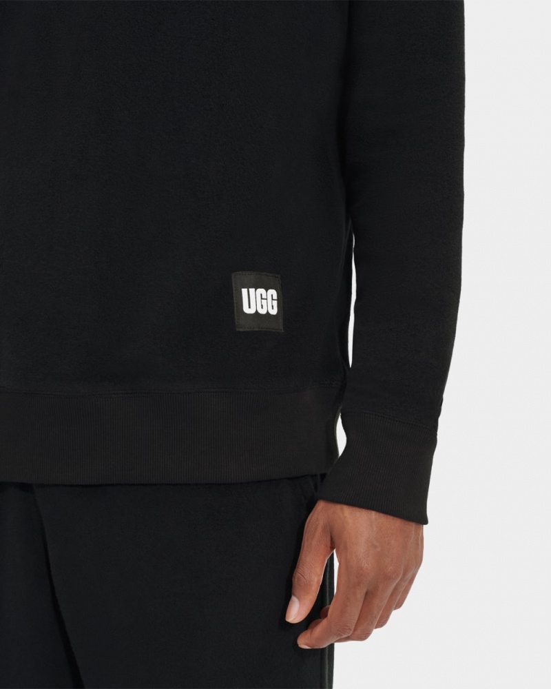 Ugg Kamryn Crewneck Men's Sweatshirt Black | DRZFQLM-98