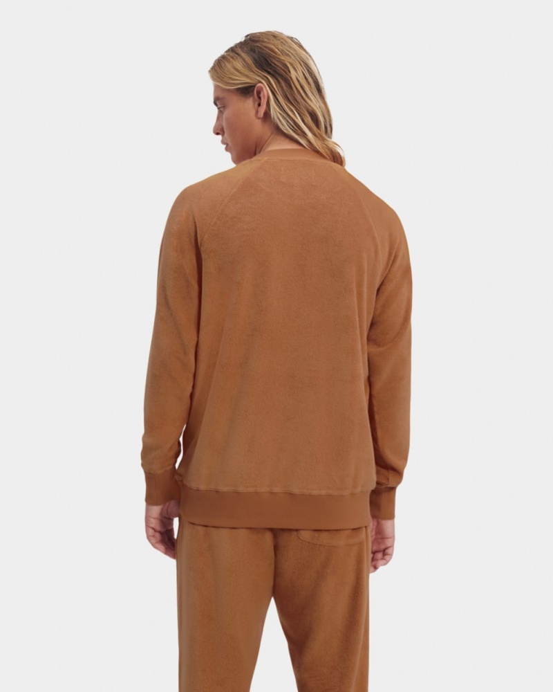 Ugg Kamryn Crewneck Men's Sweatshirt Brown | DEONKPZ-23
