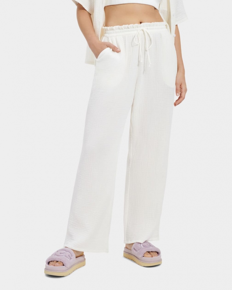 Ugg Karrie Women's Pants White | PEGURTY-85