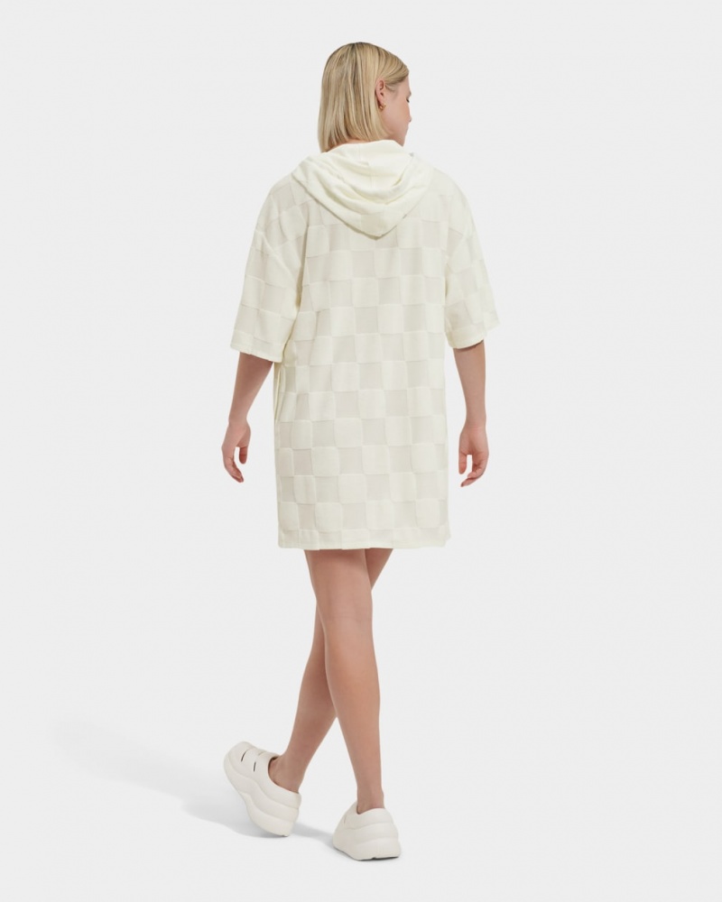 Ugg Kassey Hooded Check Women's Dress Beige | QWXYLET-24