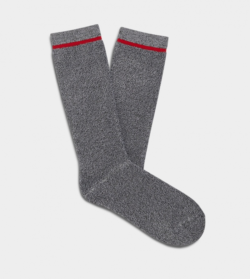 Ugg Kyro Cozy Crew Men\'s Socks Black | NTLXJSR-85