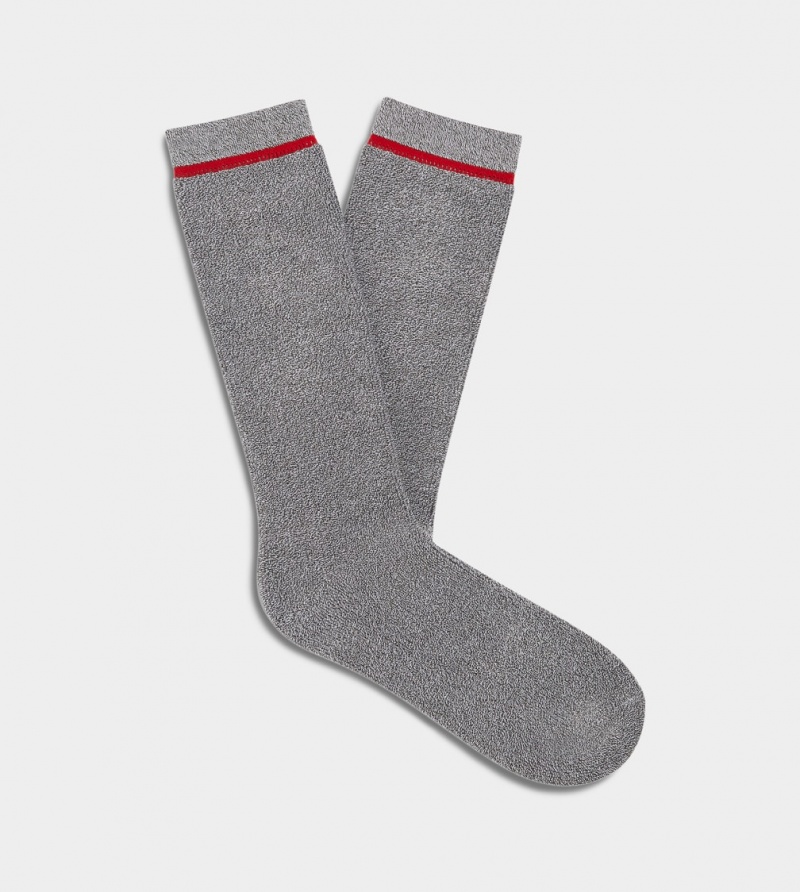 Ugg Kyro Cozy Crew Men\'s Socks Grey | SDGBFZC-93