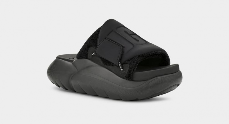 Ugg LA Cloud Women's Slides Black | YMWTVND-29