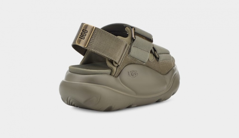 Ugg LA Street Suede Women's Sandals Green | CGMXZRS-56