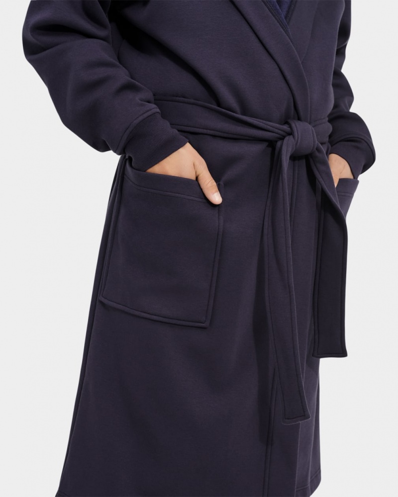 Ugg Leeland Robe Men's Sleepwear Navy | YDURNPL-81