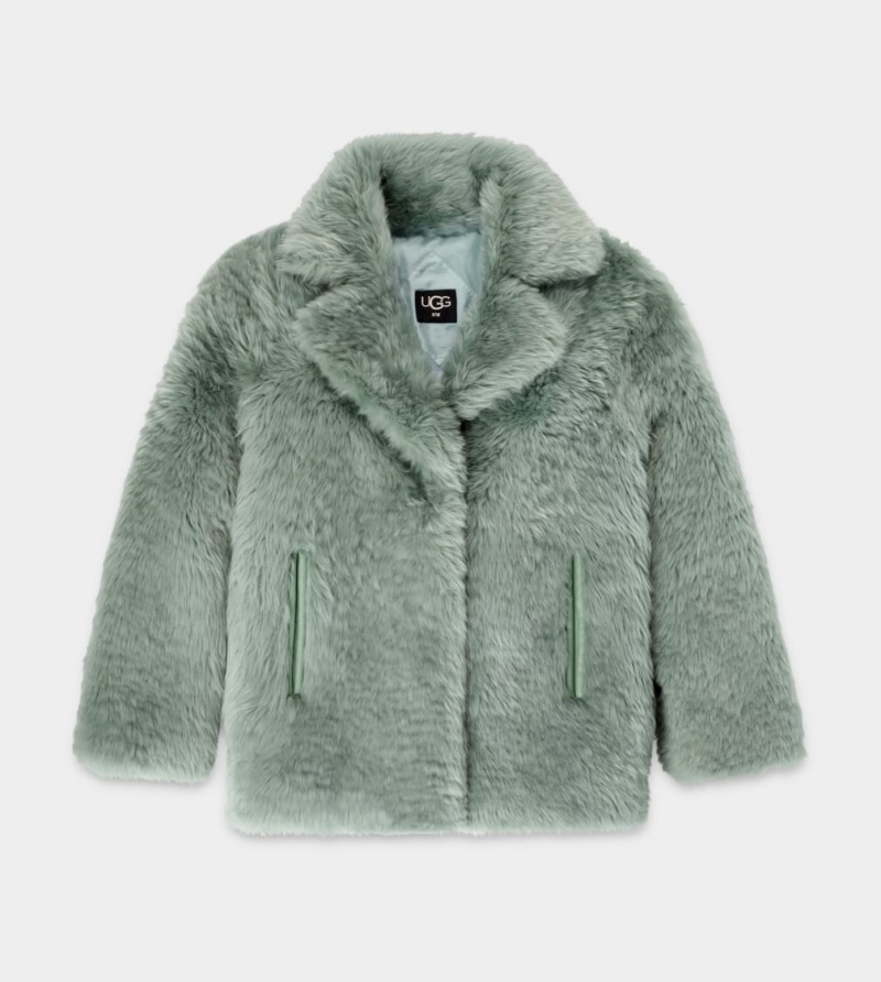 Ugg Lianna Shearling Women's Coats Green | NDHFCLY-30