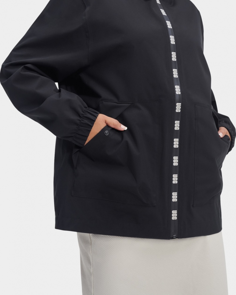 Ugg Lianne Rain Women's Jackets Black | ECPAHBK-63