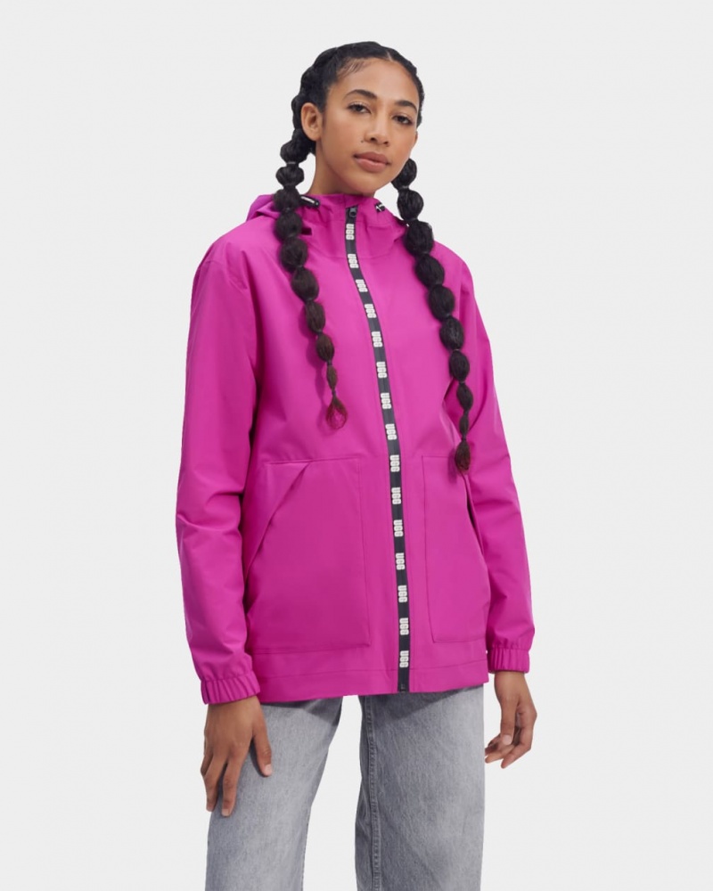 Ugg Lianne Rain Women\'s Jackets Pink | GABWZVO-64