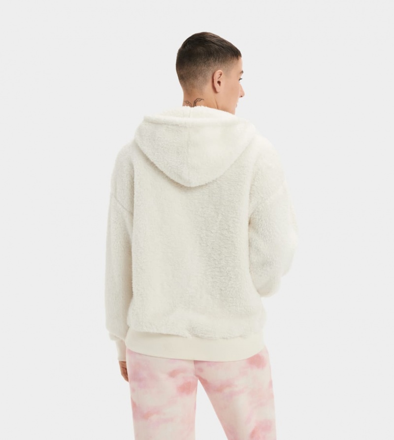 Ugg Loyra Sherpa Women's Hoodie Cream | QWVMBUX-13