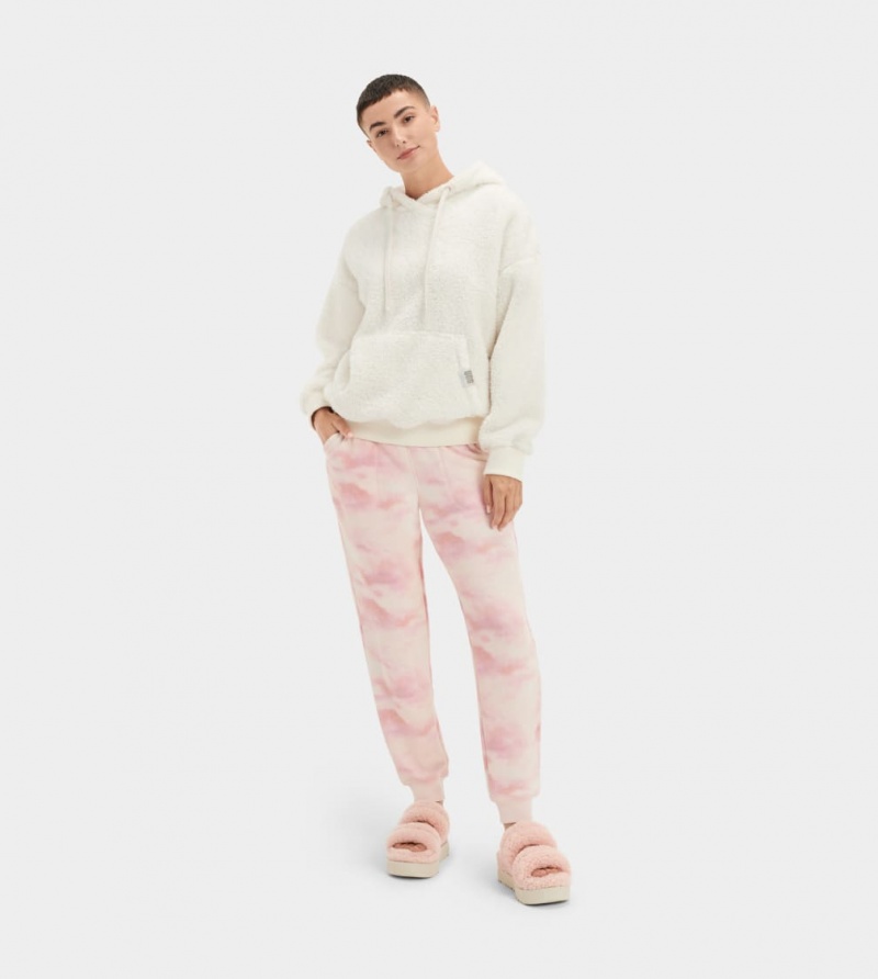 Ugg Loyra Sherpa Women's Hoodie Cream | QWVMBUX-13
