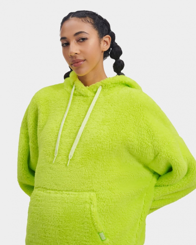 Ugg Loyra Sherpa Women's Hoodie Green | KCWUEFT-64