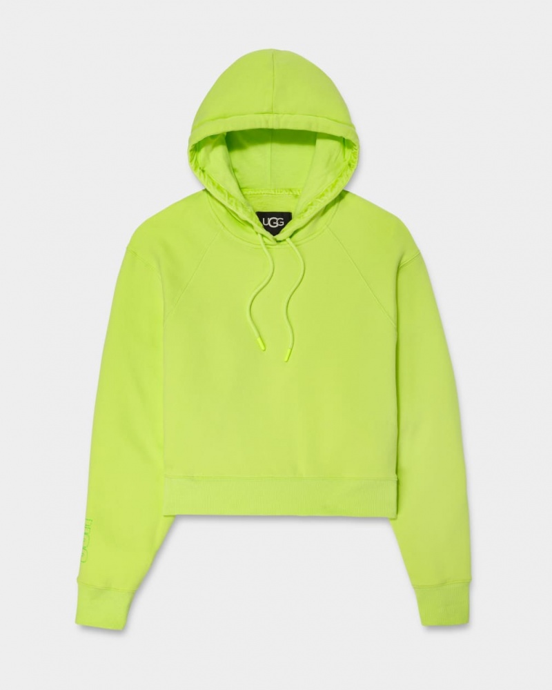 Ugg Mallory Cropped Women's Hoodie Green | JWNFYIT-03