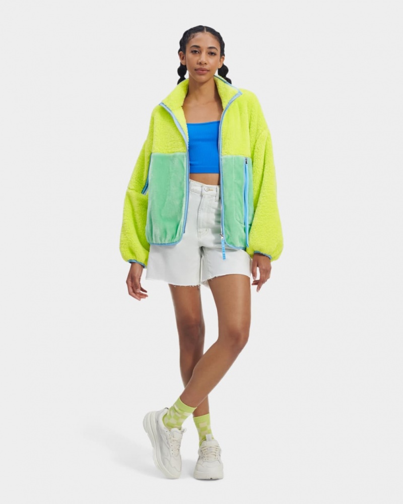 Ugg Marlene Sherpa II Women's Jackets Green | VNHECJT-94